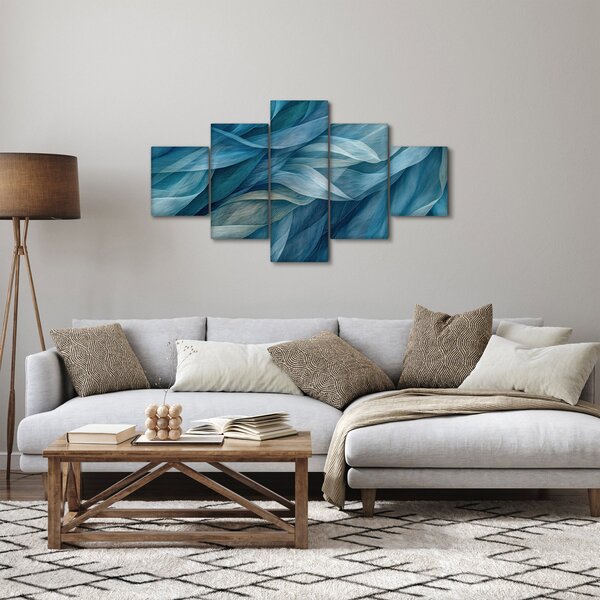 Obraz - Niebieskie i białe fale (125x70 cm)
