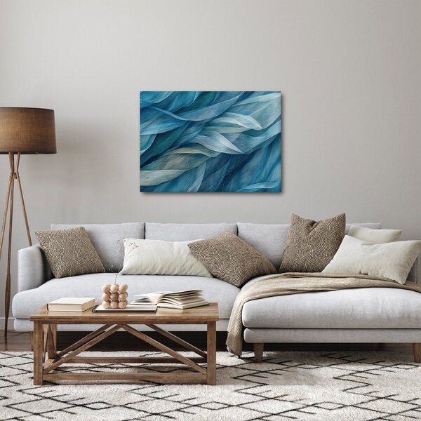 Obraz - Niebieskie i białe fale (70x50 cm)