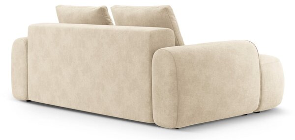 Beżowa aksamitna sofa 200 cm Linz – Cosmopolitan Design