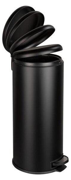 Czarny kosz na śmieci Wenko Leman Easy Close, 30 l