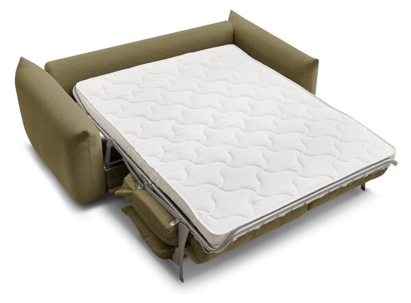 Zielona rozkładana sofa 214 cm Ernest – Bobochic Paris