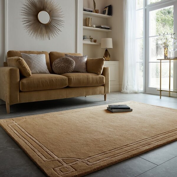 Wełniany dywan tkany ręcznie w kolorze terakoty 200x290 cm Gatsby – Flair Rugs