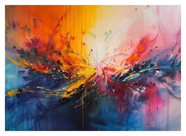 Obraz - Abstrakcja kolorów (70x50 cm)