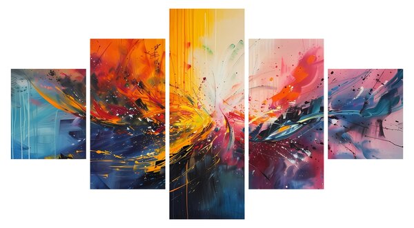 Obraz - Abstrakcja kolorów (125x70 cm)