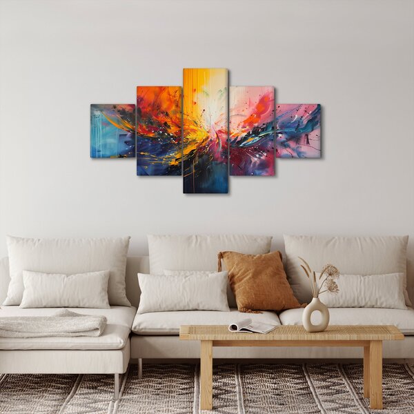 Obraz - Abstrakcja kolorów (125x70 cm)