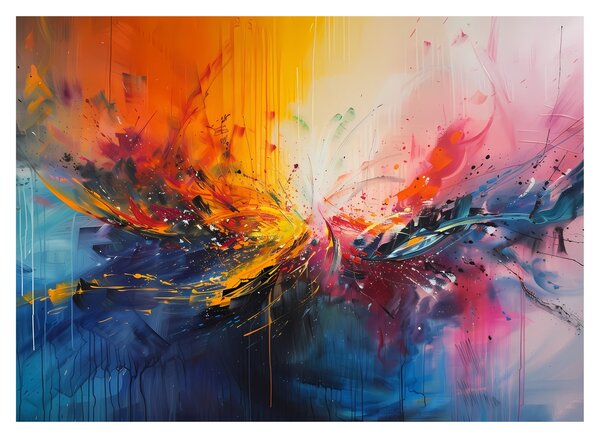 Obraz na szkle - Abstrakcja kolorów (70x50 cm)