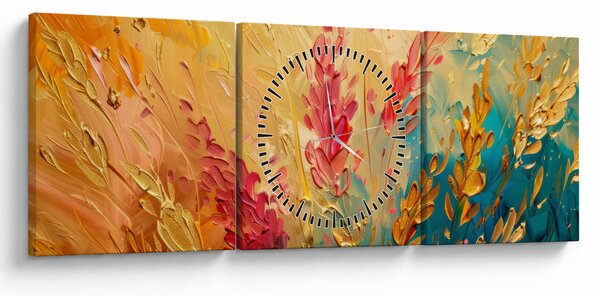 Obraz - Malowanie pola (z zegarem) (90x30 cm)