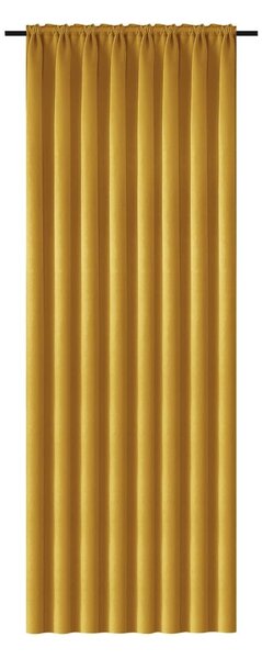 Żółta zasłona OXFORD 140x250 cm Zawieszanie: Metalowe pierścienie