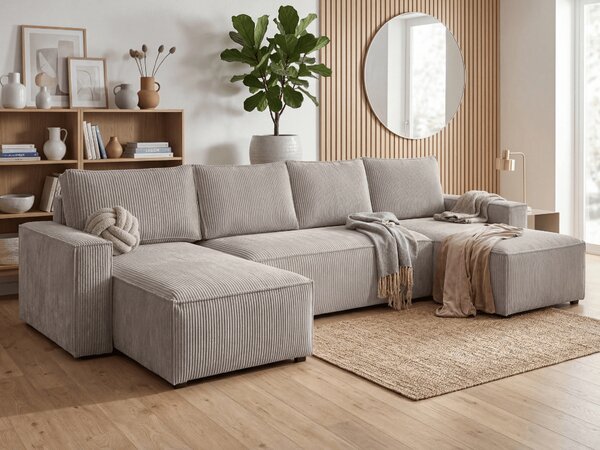 Narożnik w kształcie U SMART COSARO 295x140 cm, beżowy