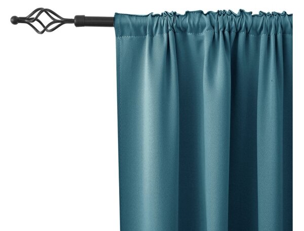 Niebieskozielona zasłona OXFORD 140x250 cm Zawieszanie: Taśma z wiązaniami