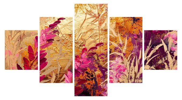 Obraz - Abstrakcyjny obraz kwiatów II. (125x70 cm)