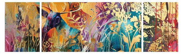 Obraz - Abstrakcyjny obraz natury (170x50 cm)