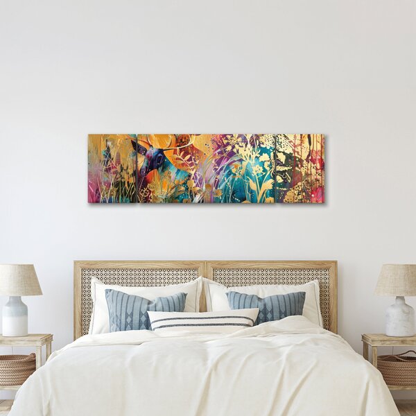 Obraz - Abstrakcyjny obraz natury (170x50 cm)