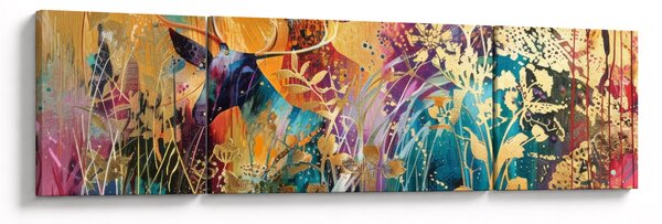 Obraz - Abstrakcyjny obraz natury (170x50 cm)