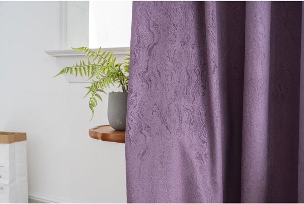 Zasłona zaciemniająca DUNES VELVET 140x250 cm, fioletowy Zawieszanie: Metalowe pierścienie