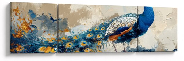 Obraz - Paw, malarstwo (170x50 cm)