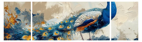 Obraz - Paw, malarstwo (170x50 cm)
