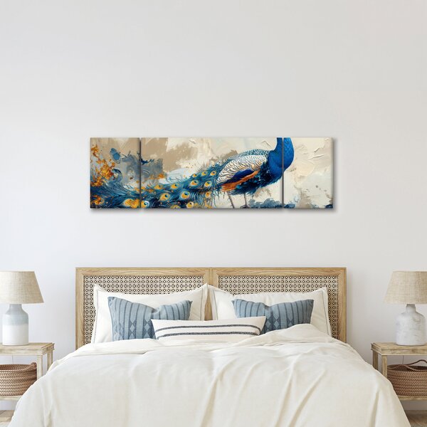 Obraz - Paw, malarstwo (170x50 cm)