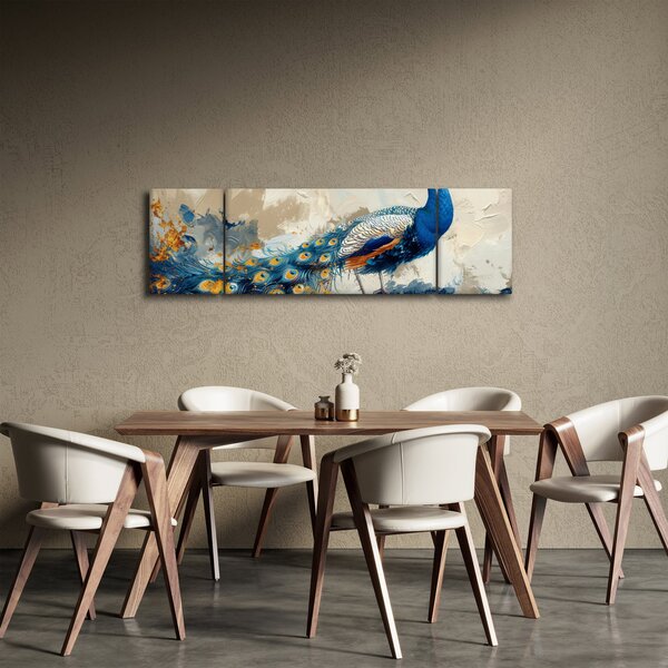 Obraz - Paw, malarstwo (170x50 cm)