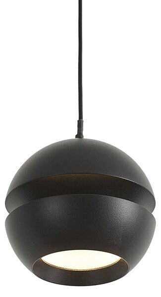 Nowoczesny system szynowy czarny z 6 reflektorami i 4 lampami wiszącymi Easylift 1-fazowy - Slimline Uzzy Tira