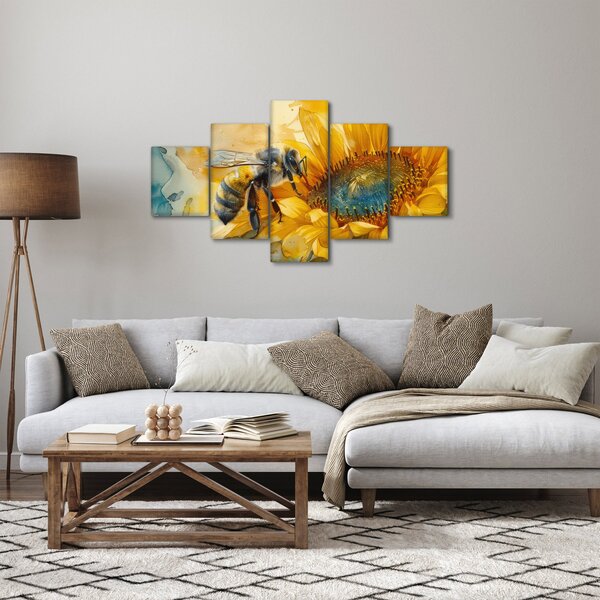Obraz - Pszczoła, akwarela (125x70 cm)