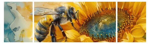 Obraz - Pszczoła, akwarela (170x50 cm)