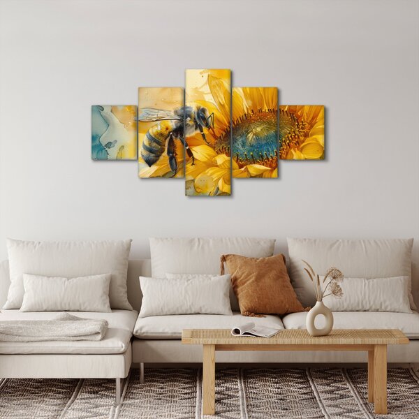 Obraz - Pszczoła, akwarela (125x70 cm)