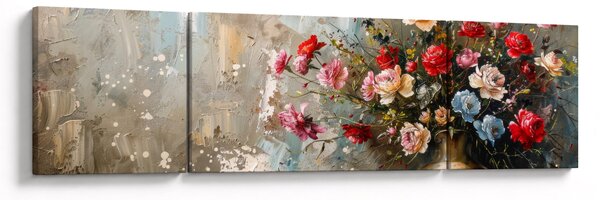 Obraz - Wazon z kwiatami (170x50 cm)