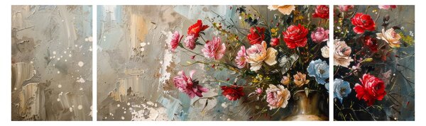 Obraz - Wazon z kwiatami (170x50 cm)
