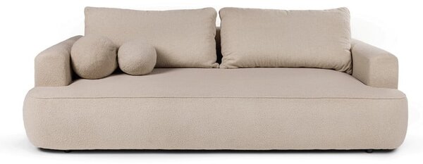 Beżowa rozkładana sofa z materiału bouclé 247 cm Quinoa – Bonami Selection