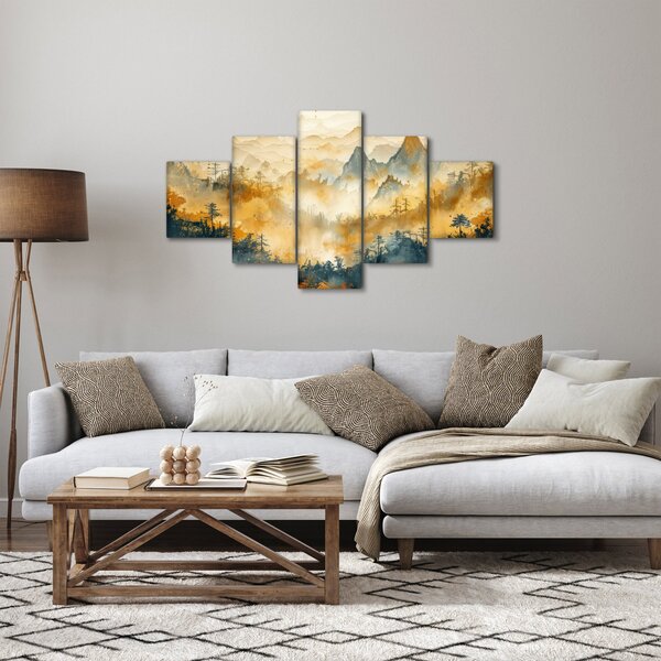 Obraz - Góry, akwarela (125x70 cm)