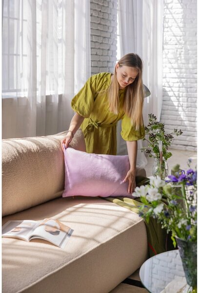 Beżowa rozkładana sofa z materiału bouclé 247 cm Quinoa – Bonami Selection