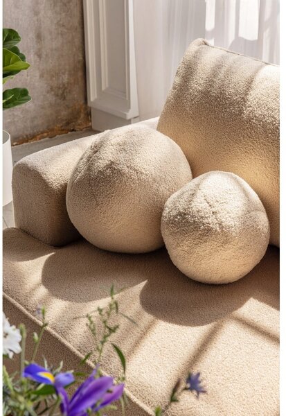 Zielona rozkładana sofa z materiału bouclé 247 cm Quinoa – Bonami Selection