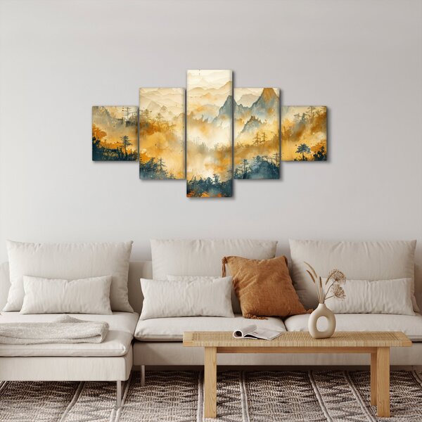 Obraz - Góry, akwarela (125x70 cm)