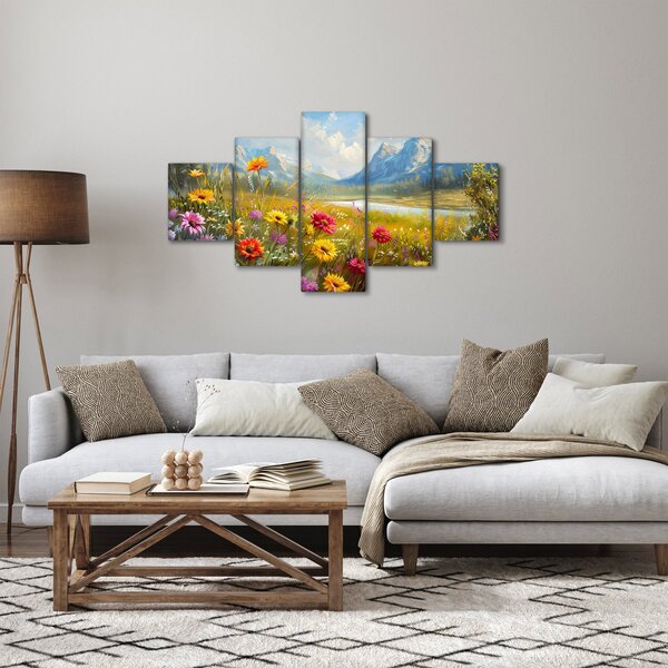 Obraz - Malowany krajobraz (125x70 cm)