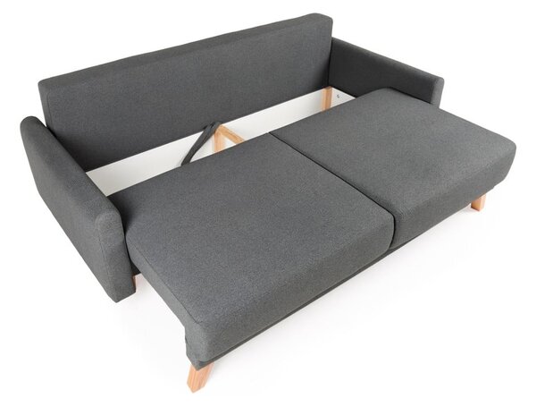 Ciemnoszara sofa rozkładana Bonami Selection Pop