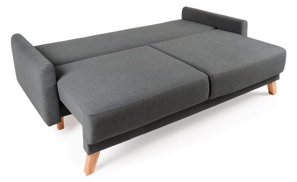 Ciemnoszara sofa rozkładana Bonami Selection Pop