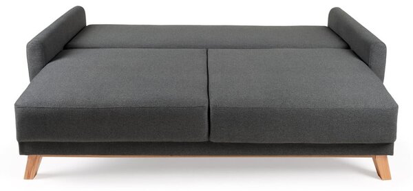 Ciemnoszara sofa rozkładana Bonami Selection Pop