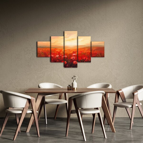 Obraz - Pole maków (125x70 cm)