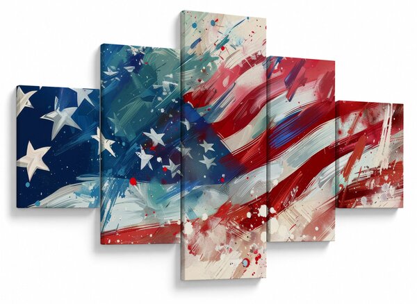 Obraz - Flaga USA (125x70 cm)
