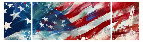 Obraz - Flaga USA (170x50 cm)