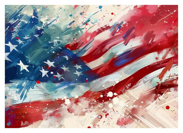 Obraz na szkle - Flaga USA (70x50 cm)