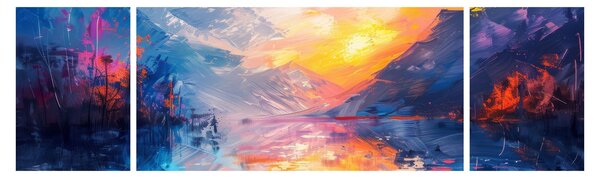 Obraz - Malarstwo krajobrazowe (170x50 cm)