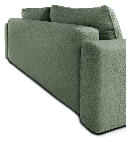 Zielona rozkładana sofa z materiału bouclé 247 cm Quinoa – Bonami Selection
