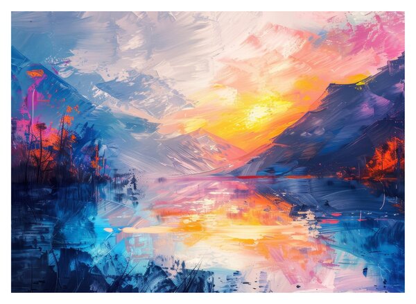 Obraz na szkle - Malarstwo krajobrazowe (70x50 cm)