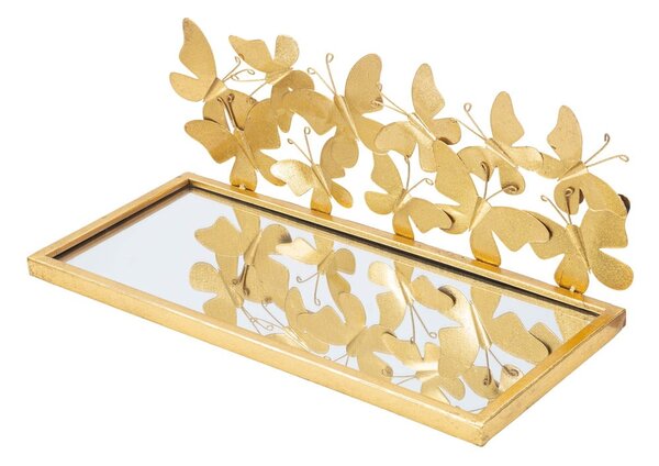 Szafka nocna w kolorze złota Butterfly – Mauro Ferretti