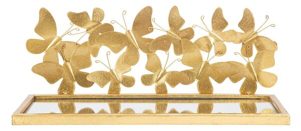 Szafka nocna w kolorze złota Butterfly – Mauro Ferretti