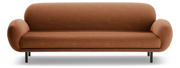 Sofa z materiału bouclé w kolorze terakoty 208 cm Poppy – Micadoni