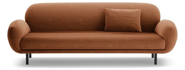 Sofa z materiału bouclé w kolorze terakoty 208 cm Poppy – Micadoni