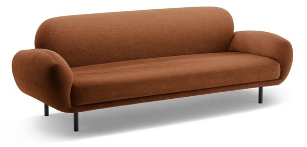 Sofa z materiału bouclé w kolorze terakoty 208 cm Poppy – Micadoni